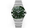 V+ Factory OMEGA Ceramic Bezel Replacement Constellation  New 41mm Green Meteorite Dial Watch
